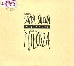 Skan okładki: Stanisław Soyka śpiewa 7 wierszy Czesława Miłosza