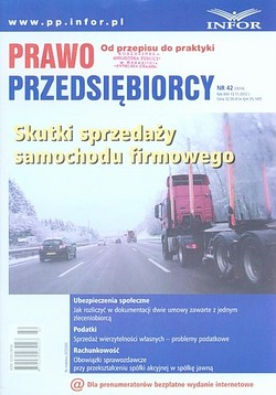 Skan okładki: Prawo Przedsiębiorcy - Nr 42, 11 listopada 2012