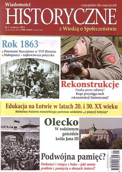 Skan okładki: Wiadomości Historyczne z Wiedzą o Społeczeństwie - Nr 1, styczeń-luty 2013