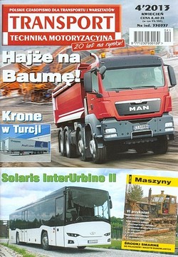 Skan okładki: Transport Technika Motoryzacyjna - Nr 4, kwiecień 2013