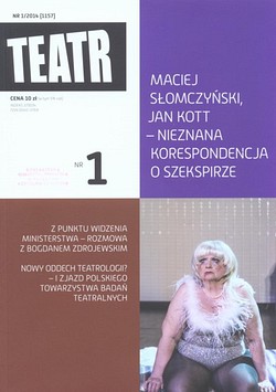Skan okładki: Teatr - Nr 1/2014
