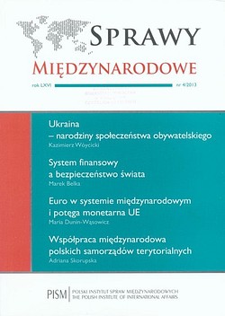 Skan okładki: Sprawy Międzynarodowe - Nr 4/2013