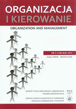 Skan okładki: Organizacja i Kierowanie - Nr 5/2013