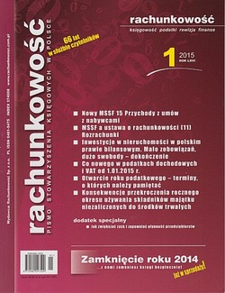 Skan okładki: Rachunkowość - Nr 1/2015