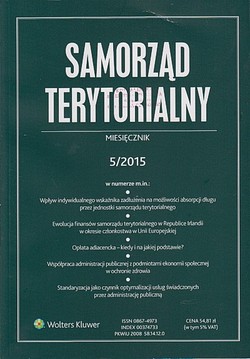Skan okładki: Samorząd Terytorialny -  Nr 5/2015