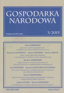 Skan okładki: Gospodarka Narodowa - Nr 3/2015