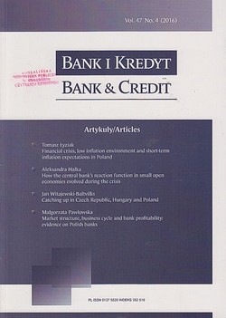 Skan okładki: Bank I Kredyt - Nr 4, 2016
