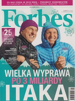 Skan okładki: Forbes - Nr 1, styczeń 2019