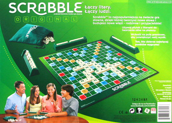 Rozłożona gra Scrabble