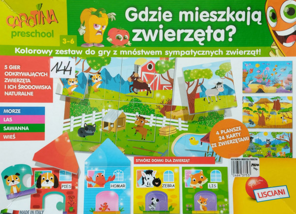 Okładka gry Gdzie mieszkają zwierzęta?