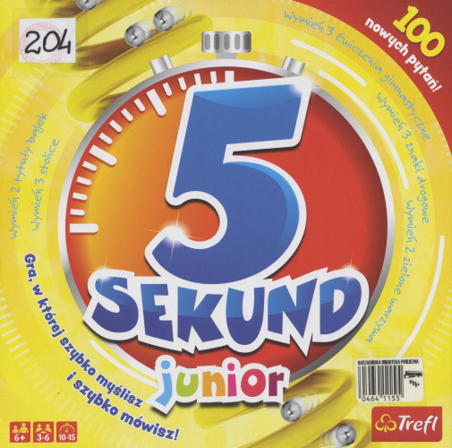 Okładka gry 5 sekund - junior