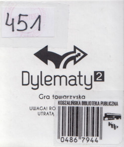 Skan okładki: Dylematy 2 - gra towarzyska