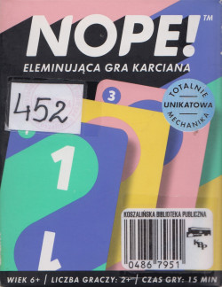 Skan okładki: Nope! - eleminująca gra karciana