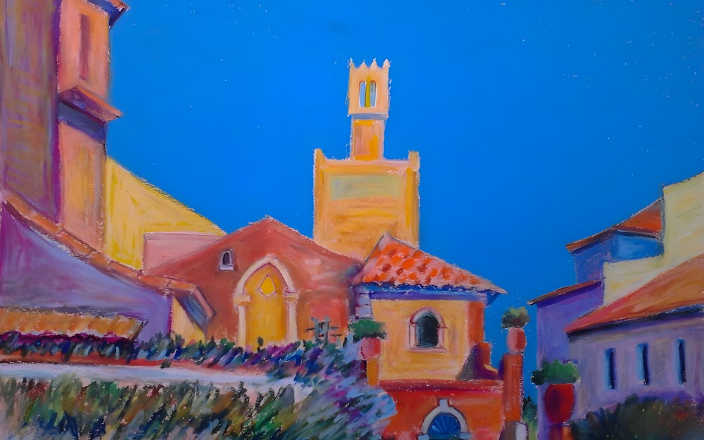 Na zdjęciu: Praca autorstwa Wala Jarosza „Motyw z Sycylii-pastel olejny, 2015 r.”
