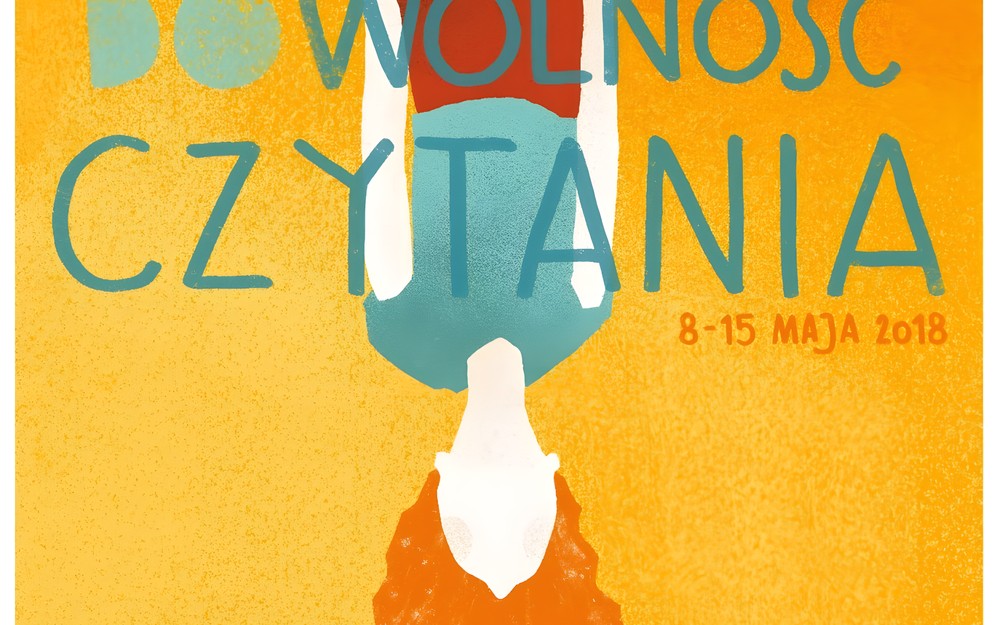 Plakat promujący Tydzień Bibliotek 2018