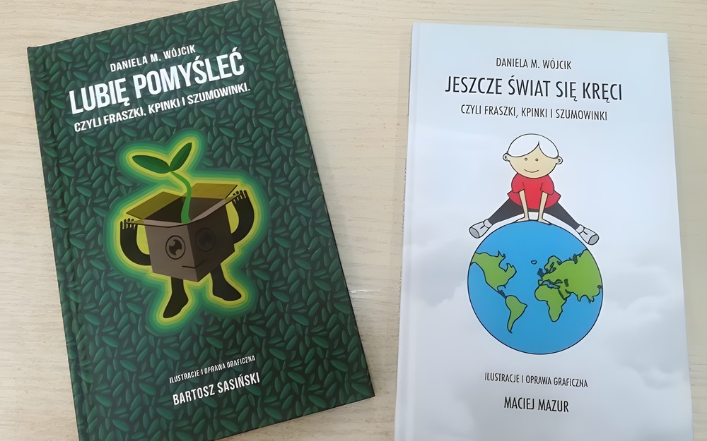 na zdjęciu 2 książki autorstwa Danieli Wójcik