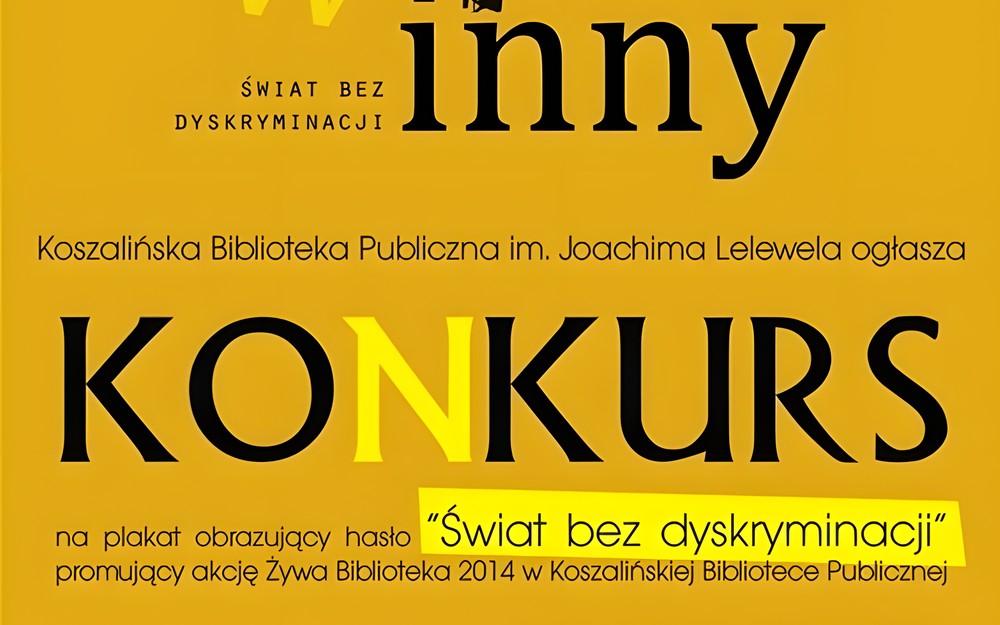 Świat bez dyskryminacji - konkurs na plakat
