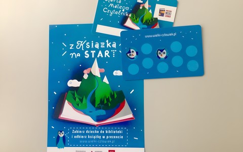 Grafika promująca akcję „Mała książka – wielki człowiek”