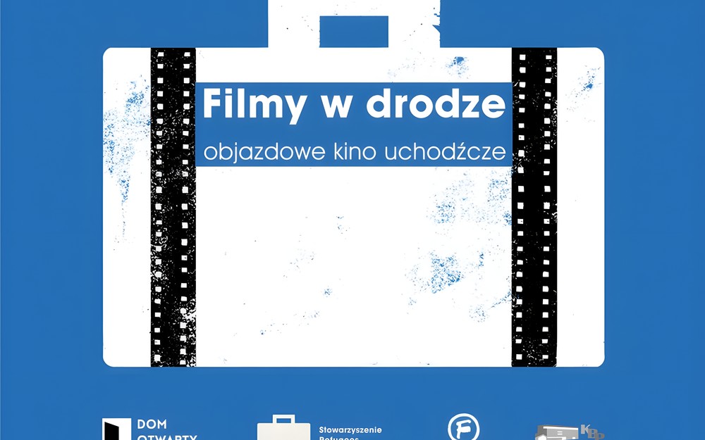 Grafika promująca projekt Filmy w drodze - objazdowe kino uchodźcze