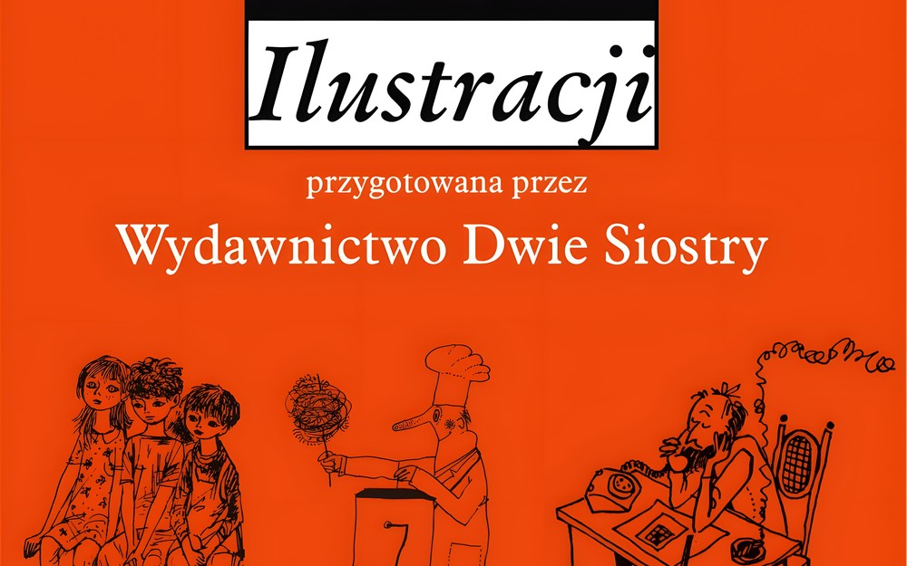 Grafika promująca wystawę Mistrzowie Ilustracji