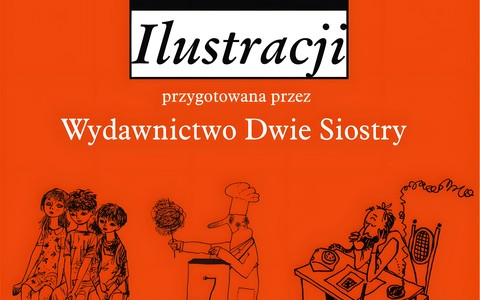 Grafika promująca wystawę Mistrzowie Ilustracji