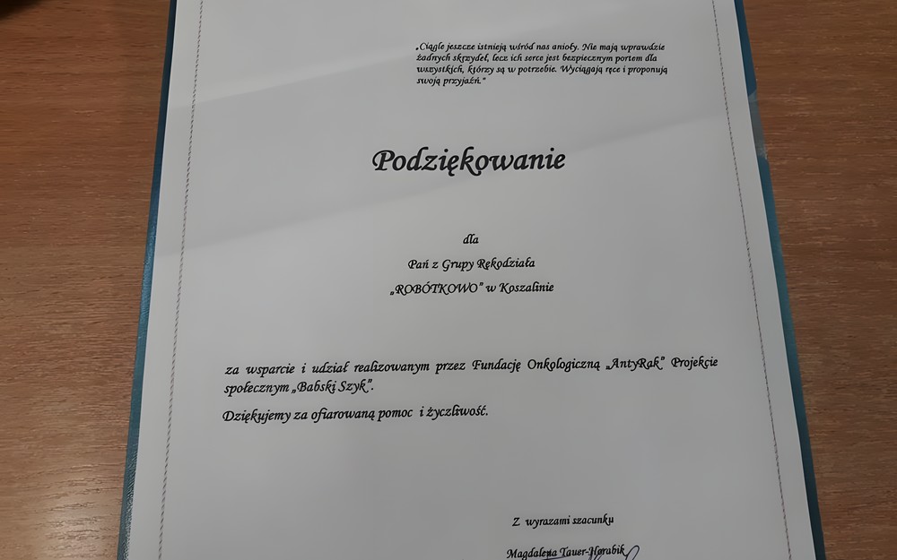 Podziękowanie