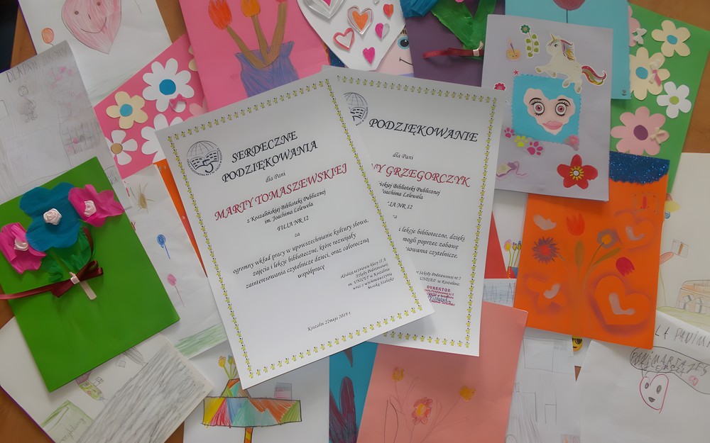 Podziękowania od dzieci i dyrekcji szkoły