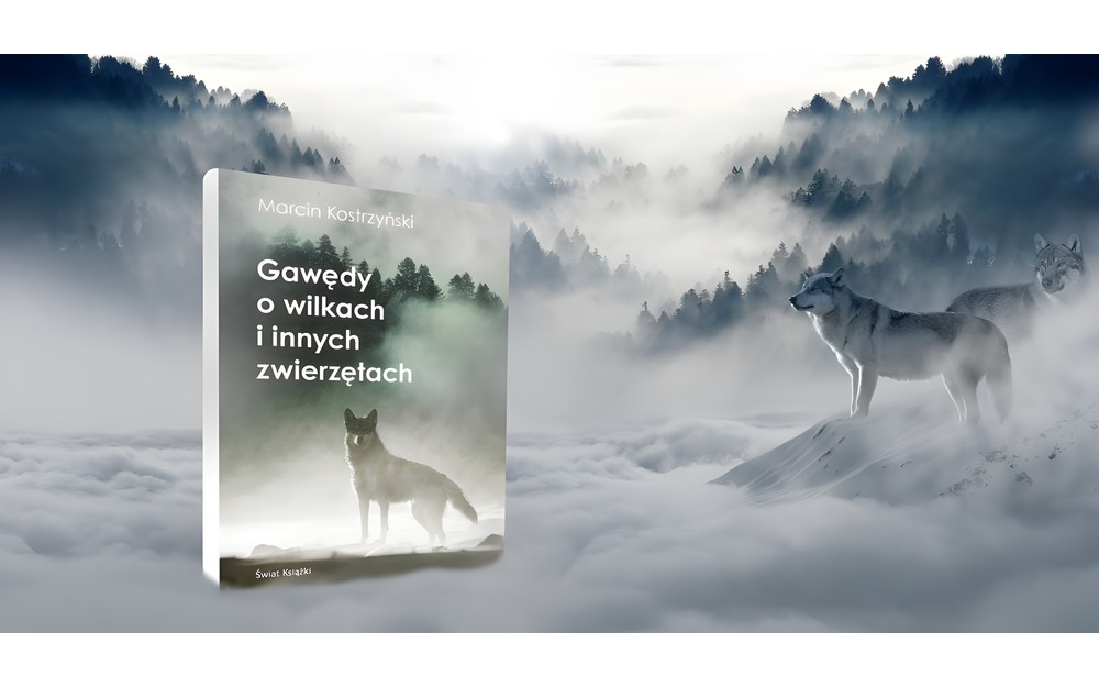 Grafika promująca książkę „Gawędy o wilkach i innych zwierzętach”