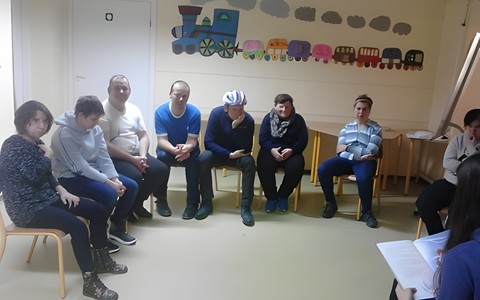 Podopieczni podczas zajęć