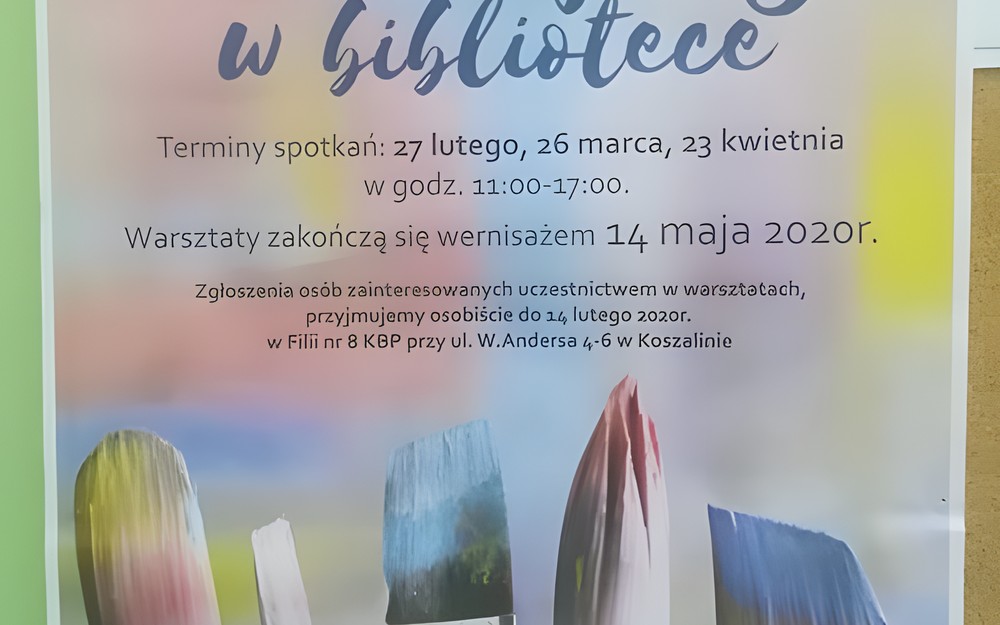 na zdjęciu plakat