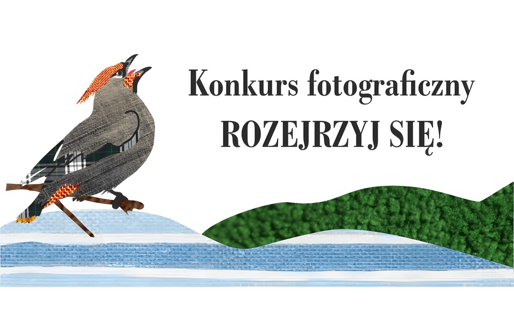 Grafika promująca konkurs fotograficzny "Rozejrzyj się":