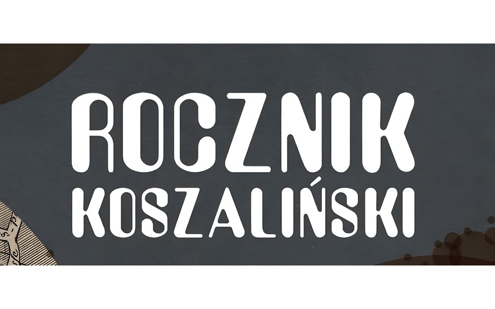 Na szarym tle widnieje Biały napis ROCZNIK KOSZALIŃSKI