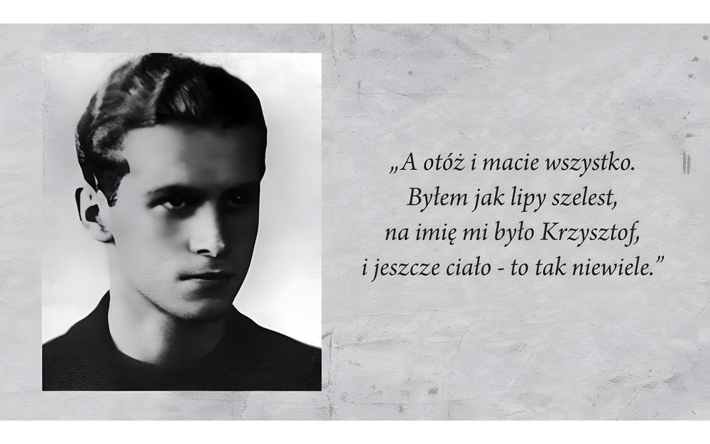 Na zdjęciu: Krzysztof Kamil Baczyński. Źródło: domena publiczna
