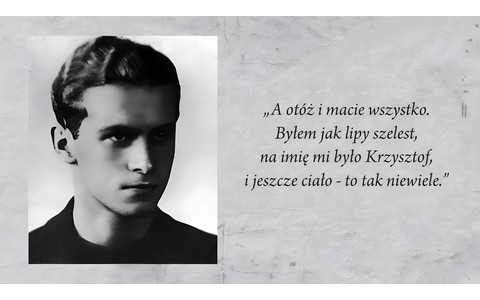 Na zdjęciu: Krzysztof Kamil Baczyński. Źródło: domena publiczna