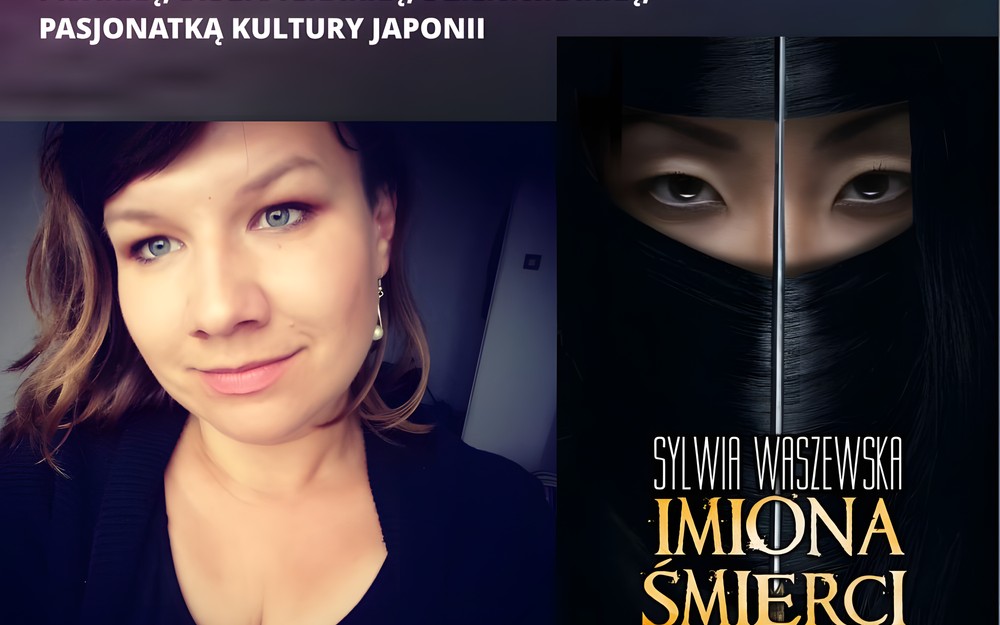 Na zdjęciu plakat promujący spotkanie autorskie z Sylwią Waszewską - bibliotekarką i pisarką