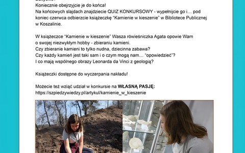 Platak reklamujący akcję Kamienie w kieszenie.