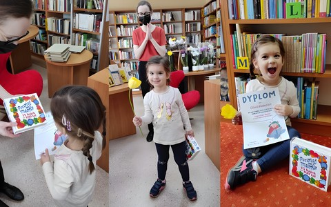 Oliwia Kwiecień - najaktywniejsza czytelniczka Biblioteki w Świeszynie