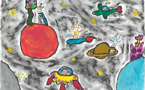 Praca plastyczna Joanny Dziadek z kl.II Szkoły Podstawowej w Konikowie