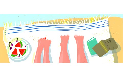 Grafika przedstawia stopy na ręczniku