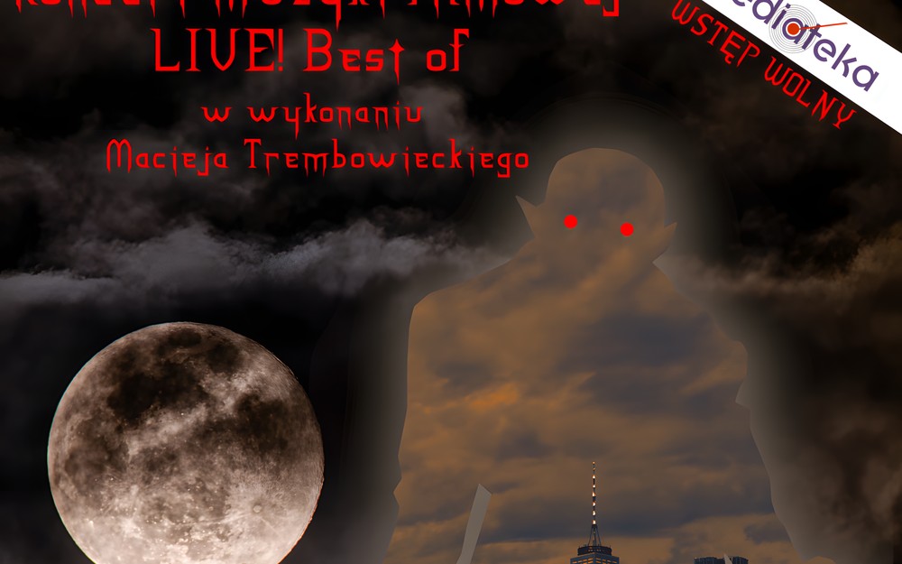 Grafika promująca koncert muzyki filmowej LIVE! Best of w wykonaniu Macieja Trembowieckiego