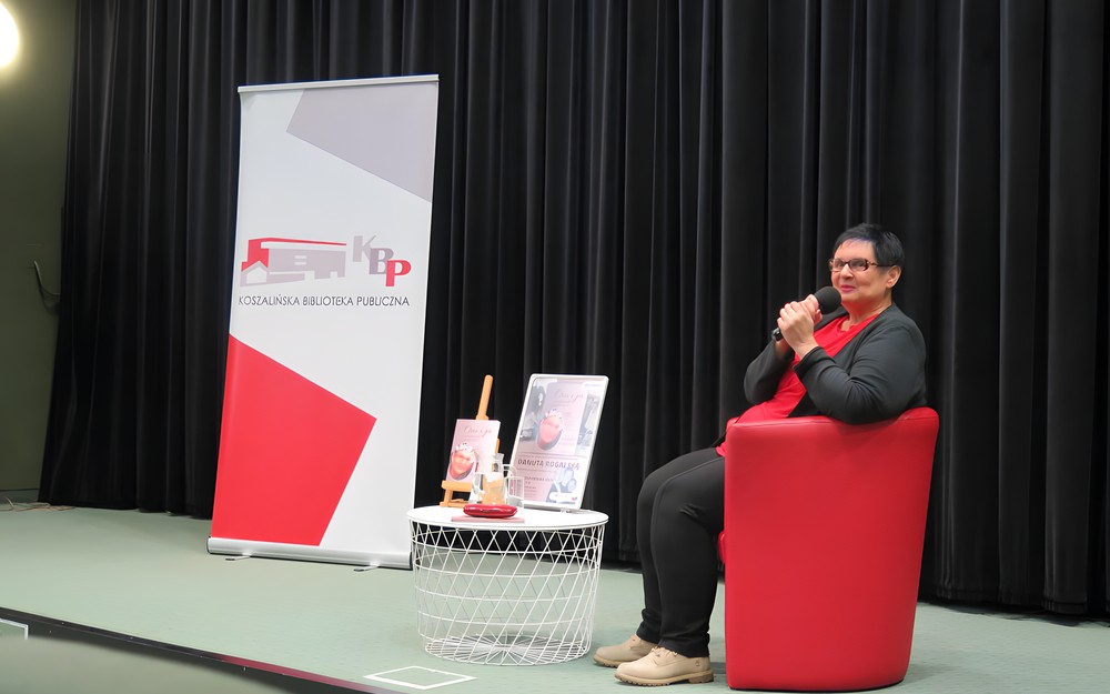 Danuta Rogalska w trakcie spotkania