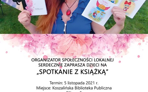 Plakat promujący wydarzenie Spotkanie z książką