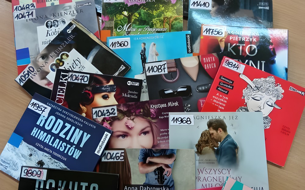 Propozycje audiobooków dostępnych w bibliotece