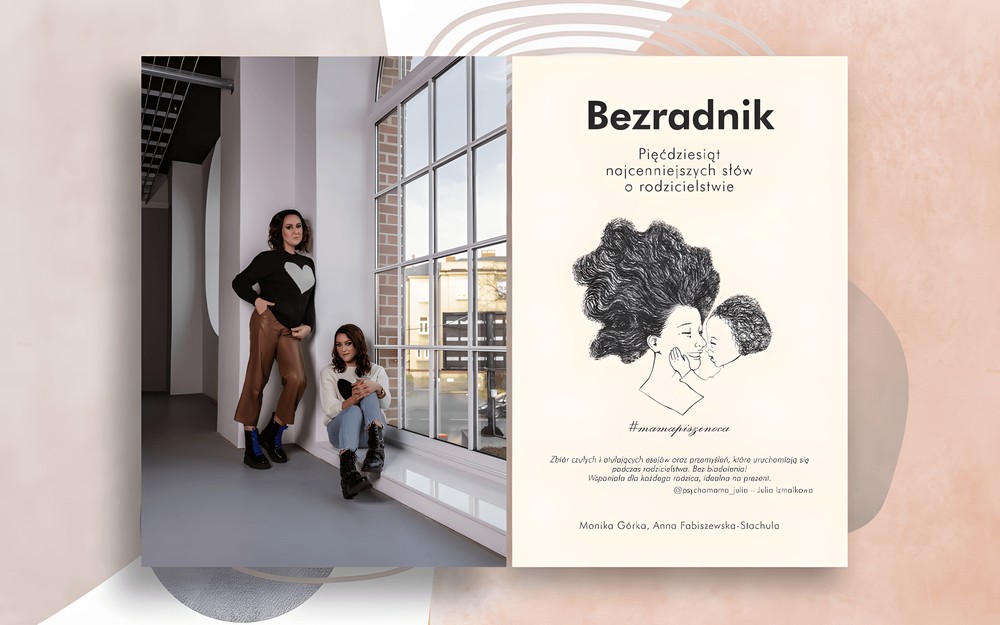 Zdjęcie autorek oraz okładka książki pt. "Bezradnik"