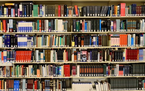 Zdjęcie książek na regale