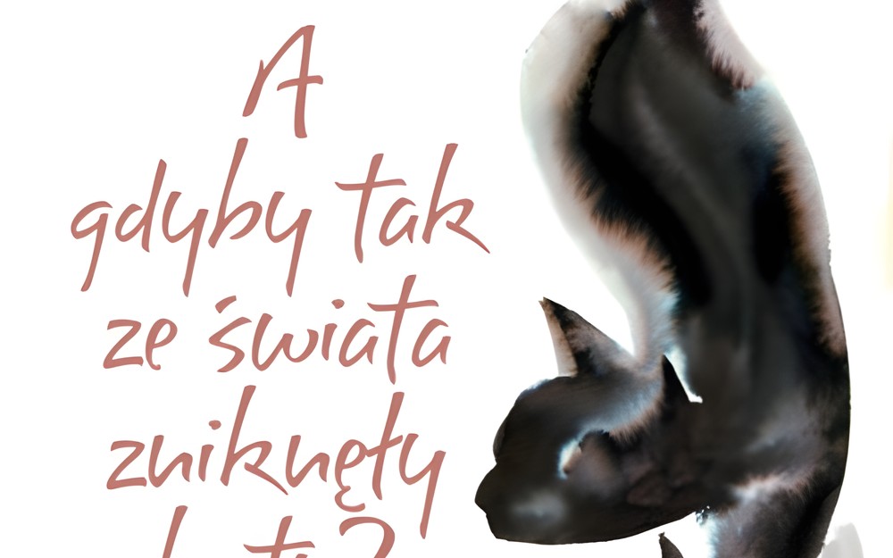 Zdjęcie książki "A gdyby tak ze świata zniknęły koty?" Genki Kawamury, która będzie tematem kolejnego MDKK