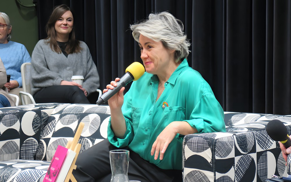 Maria Peszek podczas spotkania.