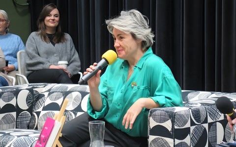 Maria Peszek podczas spotkania.