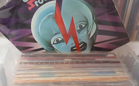 Zdjęcie płyt winylowych.