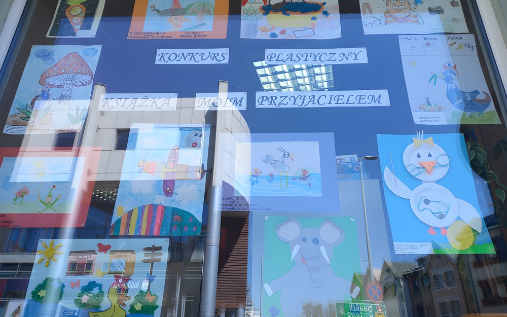 Wystawa konkursowa prac plastycznych pt. "Książka moim przyjacielem"